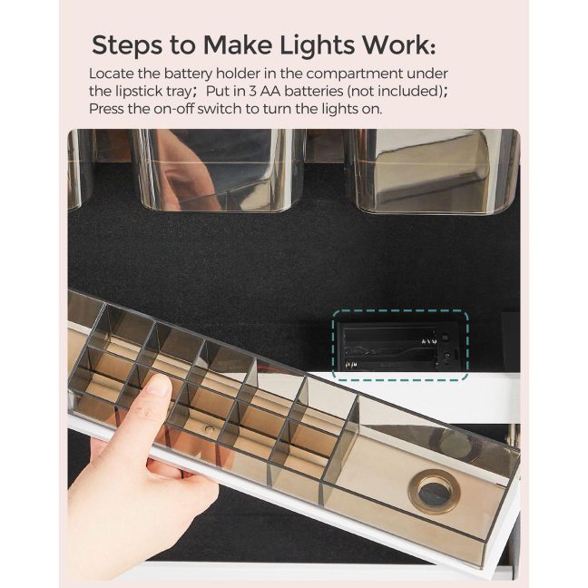 Ehtekapp peegliga valge