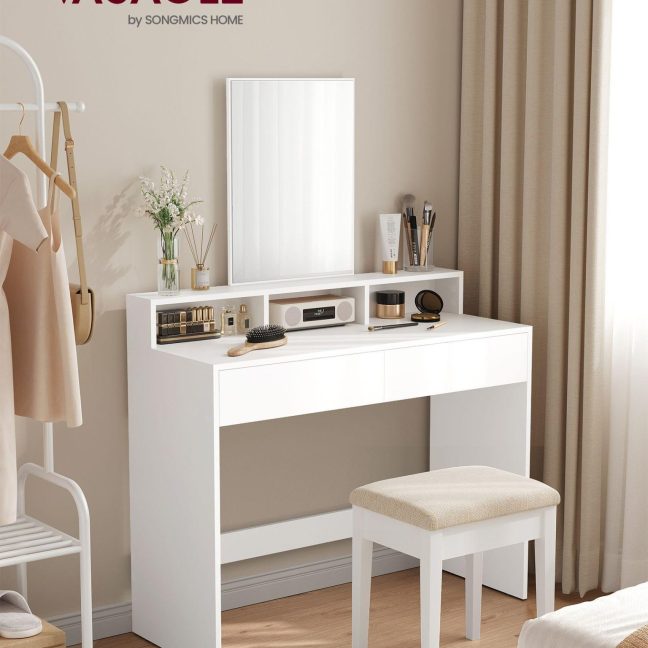 Meigilaud peegliga valge 140cm