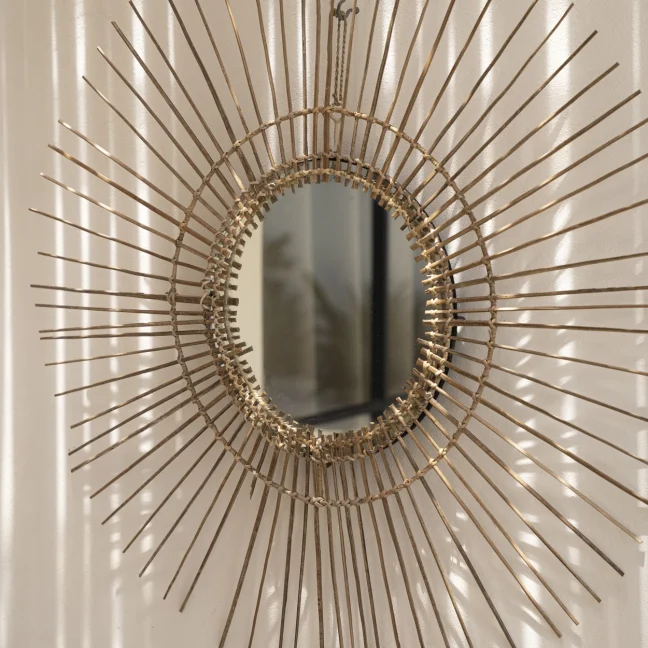 Ümmargune peegel Bazar Bizar 85cm rotang