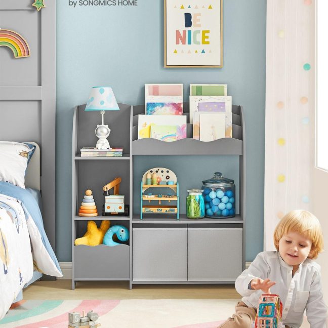 Mänguasjade riiul 30x93x100cm pruun tumehall