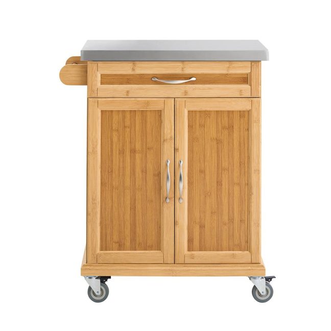 Ratastel köögikapp pruun