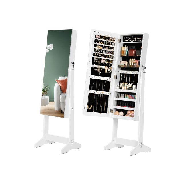 Ehtekapp peegliga 41 x 37 x 152 cm valge