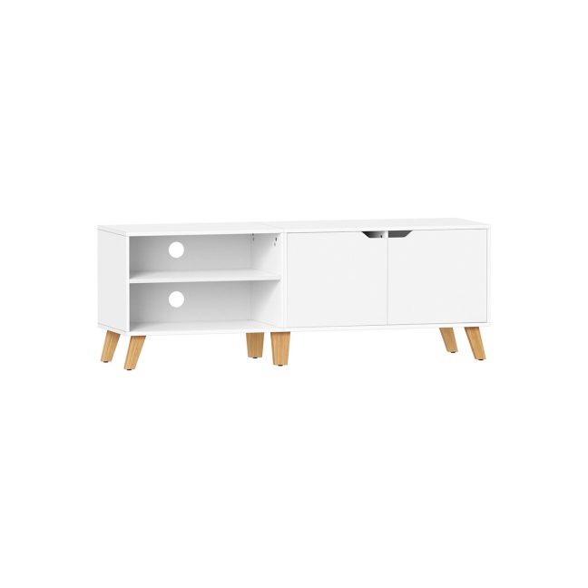 Valge tv alus 40 x 140 x 50 cm