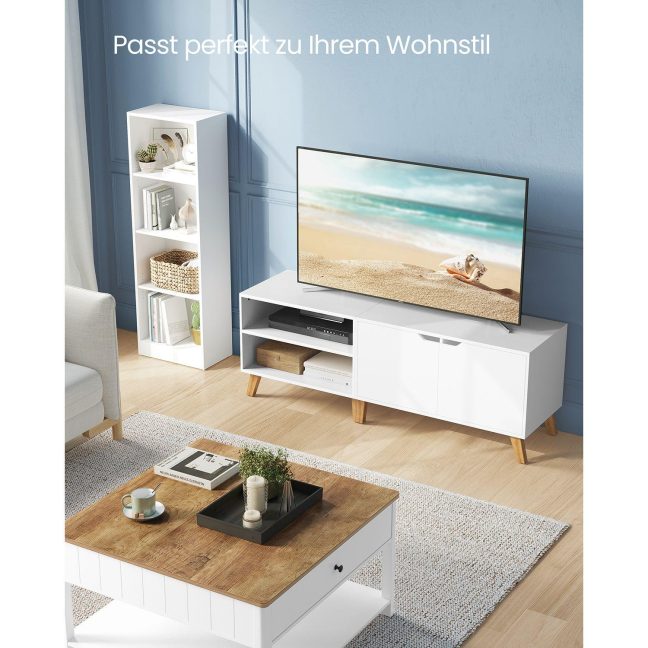 Valge tv alus 40 x 140 x 50 cm
