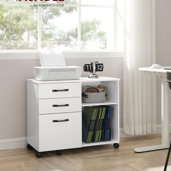 Valge kummut 40 x 80 x 66 cm