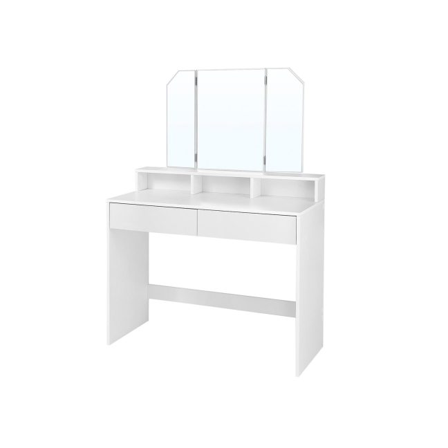 Meigilaud peegliga 100 x 40 x 142 cm valge