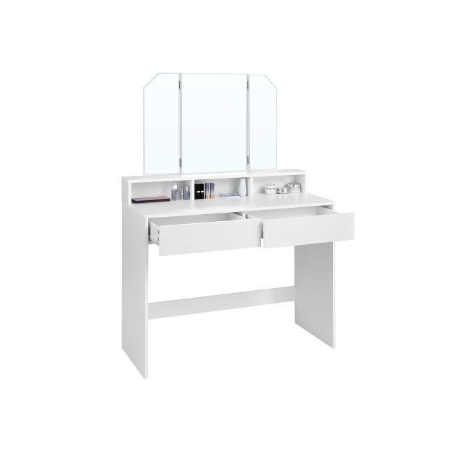 Meigilaud peegliga 100 x 40 x 142 cm valge