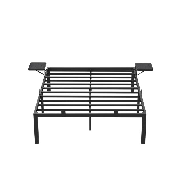 Metallist voodiraam 190 x 140 cm must