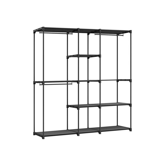 Avatud riidekapp 43 x 182 x 182 cm must