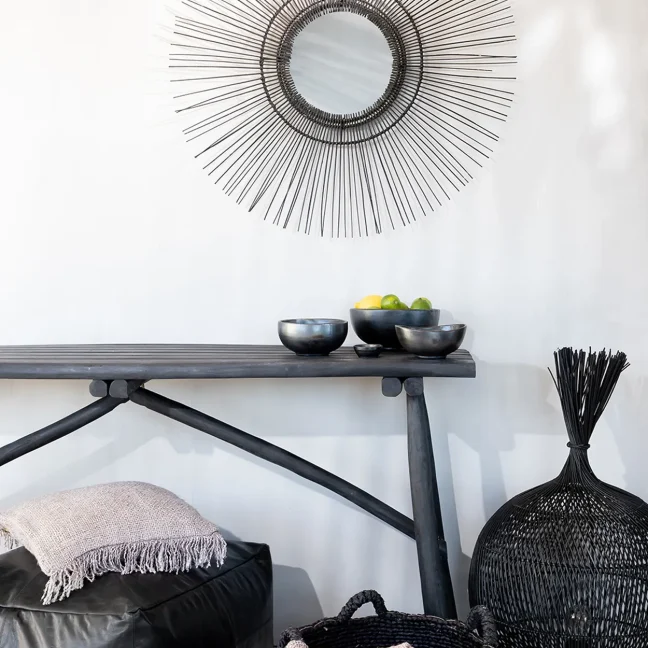 Ümmargune peegel Bazar Bizar 85 cm rotang