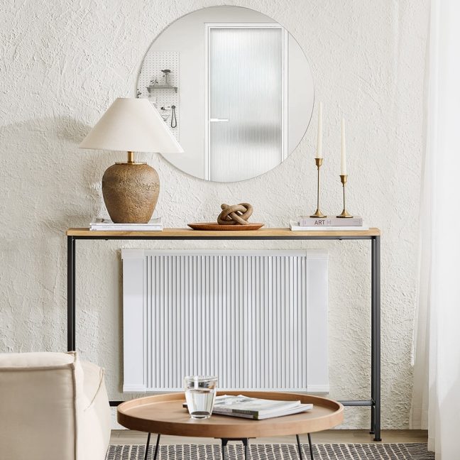 Konsoollaud 120x20x81 cm must pruun