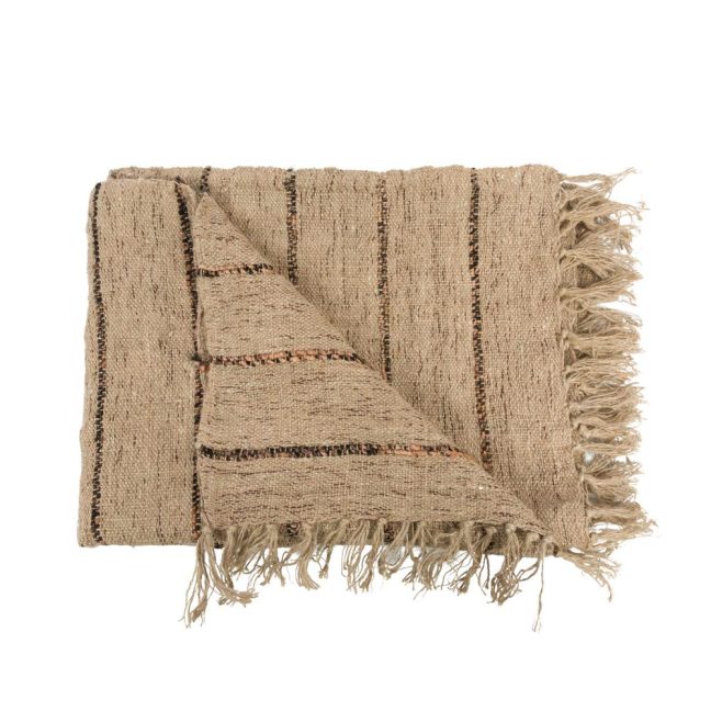 Puuvillane pleed 130 x 170 cm beež