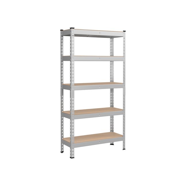 Metallist laoriiul 30 x 75 x 150 hõbedane