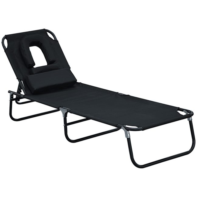 Lamamistool õue 190x56 cm Must