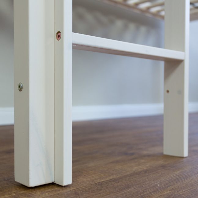Narivoodi ühele lapsele 90x200 cm valge