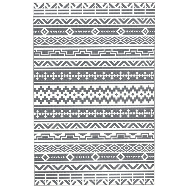 Terrassi vaip 182x274 tumehall ja valge