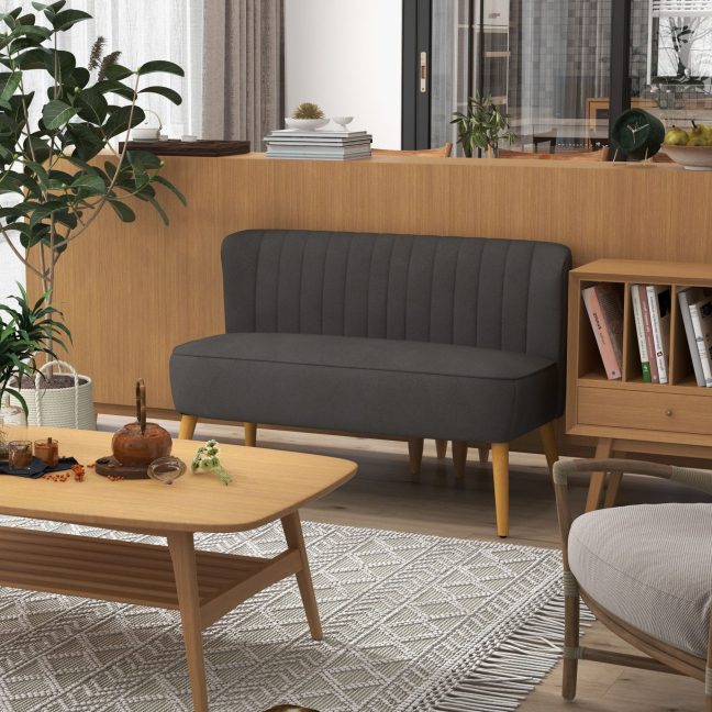 Kahekohaline diivan 117x56.5 cm tumehall