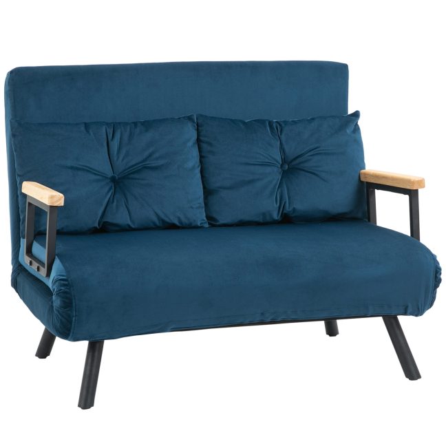 Lahtikäiv diivanvoodi 102x73x81 cm Sinine