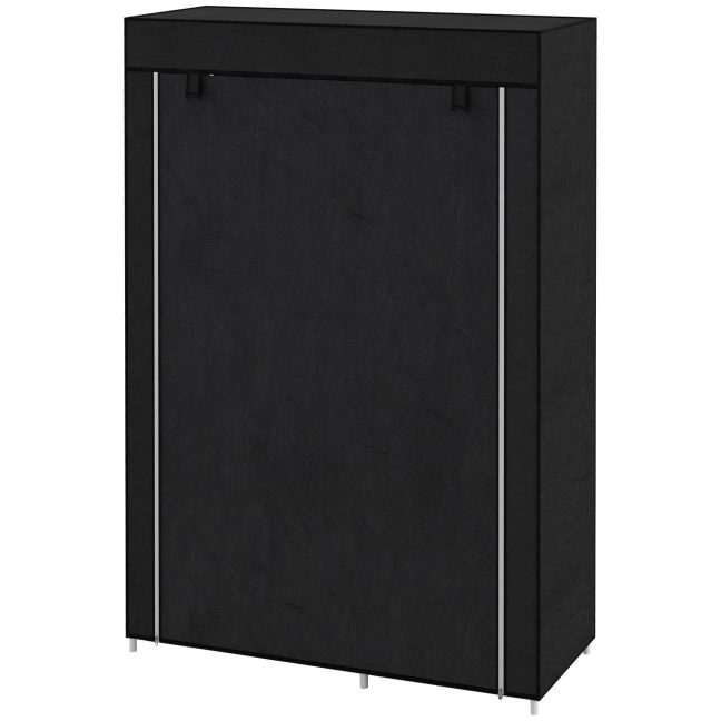 Riidest riidekapp 103x43x162.5 cm Must