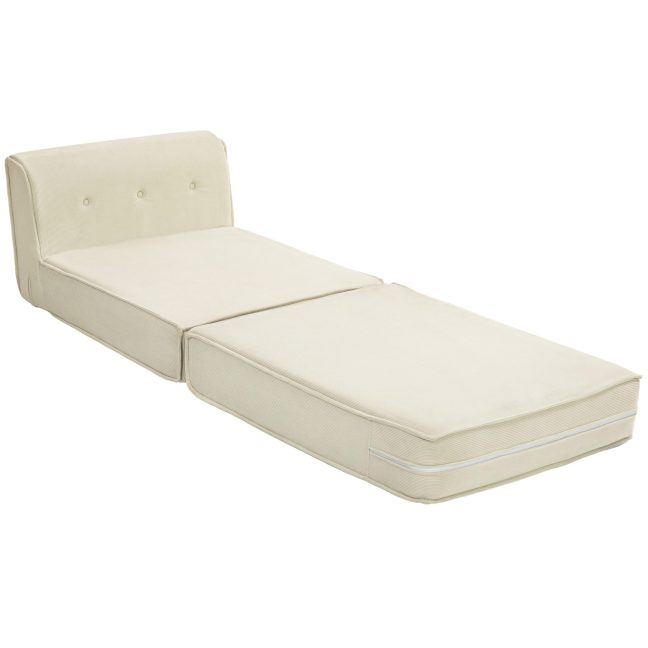 Lahtikäiv diivanvoodi 73x100x60 cm Kreemjas