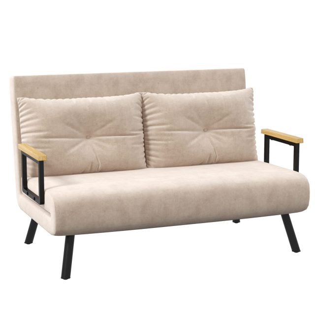 Lahtikäiv diivanvoodi 102x73x81 cm Beež