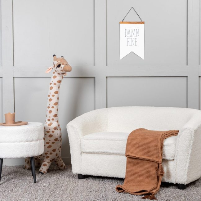 Laste diivan Måna 72x44 cm Valge