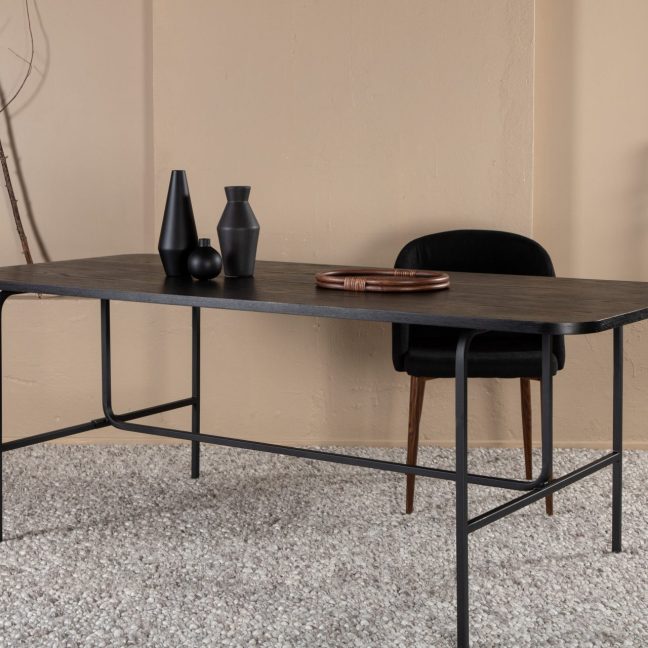 Must söögilaud Uno 200x90 cm