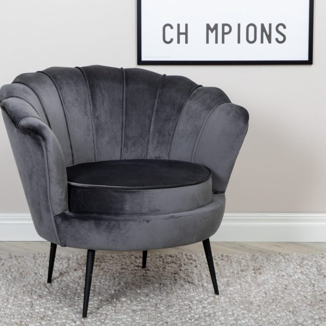 Väike tugitool Calais 77x76x83 cm Tume Hall