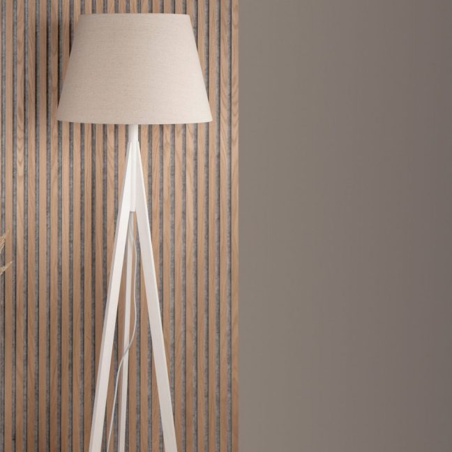 Põrandalamp valge Kona 160x51 cm