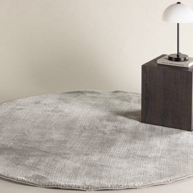 Ümmargune vaip Blanca 200x200 cm helehall