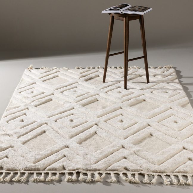 Villane vaip Dahlia 400x300 cm Valge