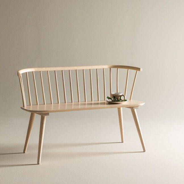 Puidust diivan Bobby 120x76.5 cm valge