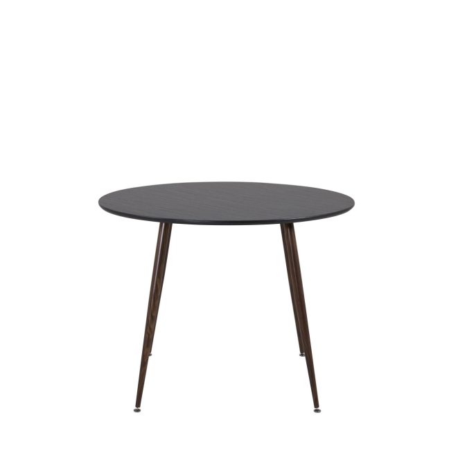 Ümar söögilaud Plaza 100 cm Must