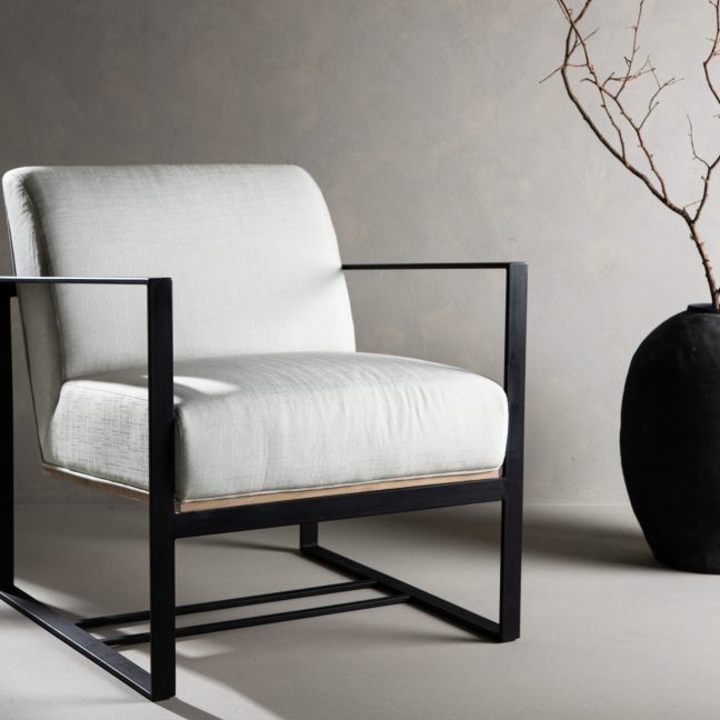 Tugitool Kansas 83x81x70 Beež Valge