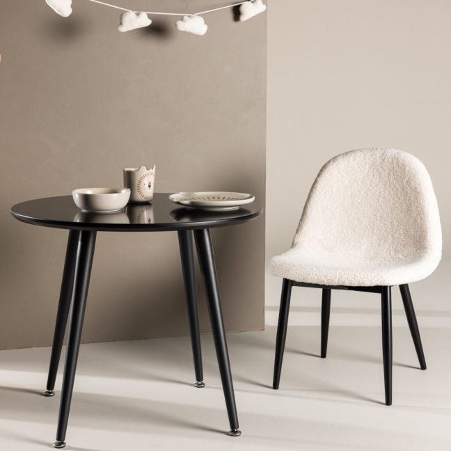 Must söögilaud Plaza Kids ø60 cm
