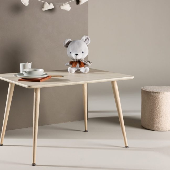 Laste söögilaud Polar 80x60 valge peits