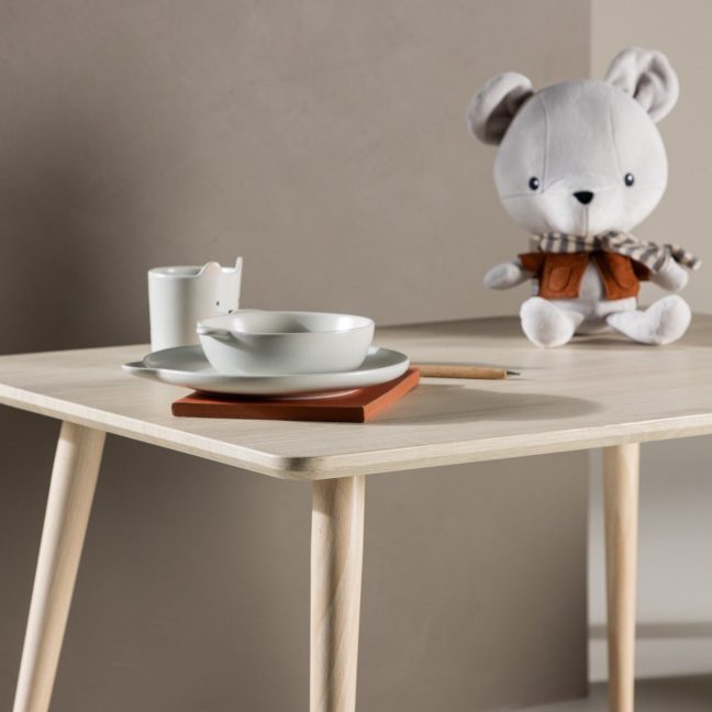 Laste söögilaud Polar 80x60 valge peits