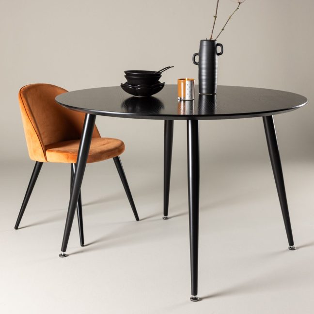Must söögilaud Dipp ø115 cm