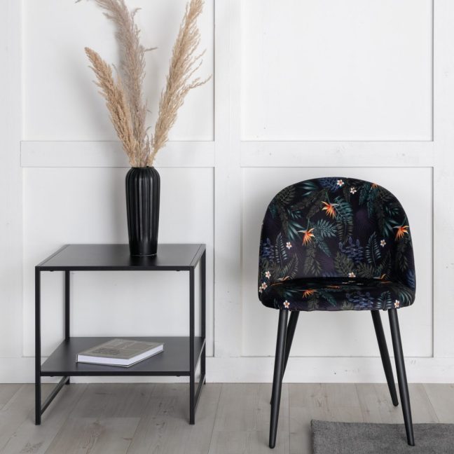 Söögitoa toolid samet 48x50x77 cm must