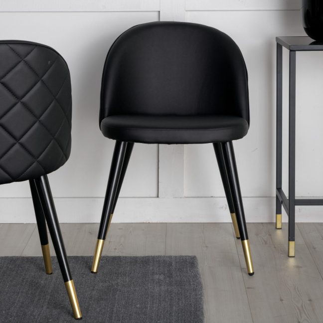 Söögitoa toolid 2tk 48x50x77 cm must