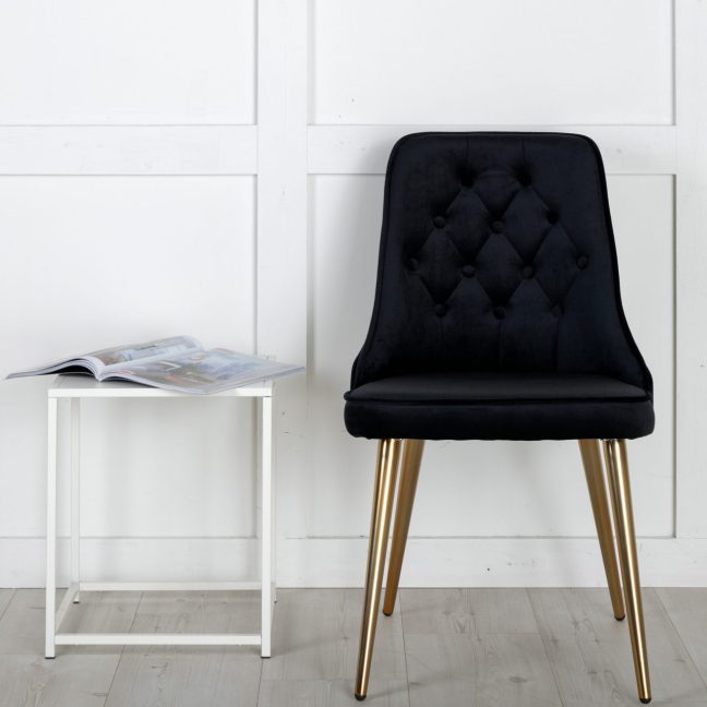 Söögitoa toolid 2tk Lyx 66x50x89 cm must