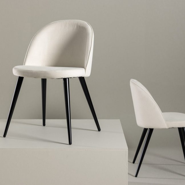 Söögitoolid 2tk 48x50x77 cm kreemjas