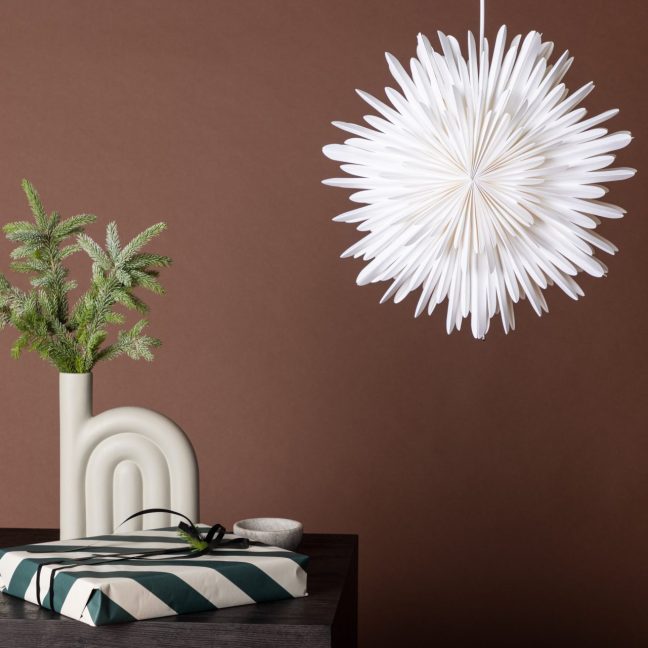 Rippvalgusti valge Sälen 46 cm