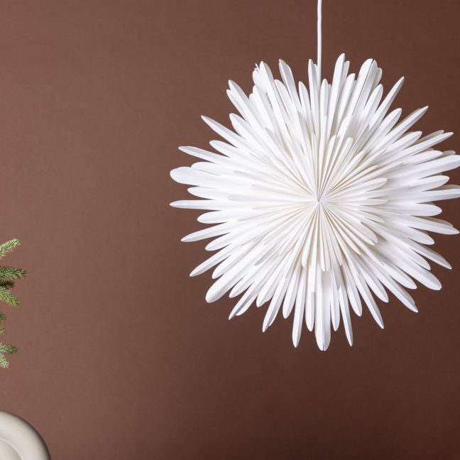 Rippvalgusti valge Sälen 46 cm