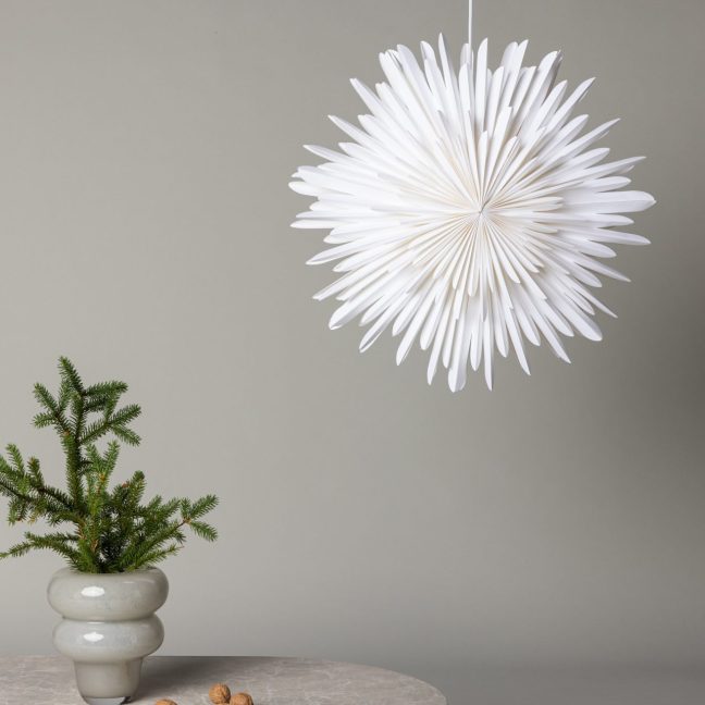 Rippvalgusti valge Sälen 60 cm