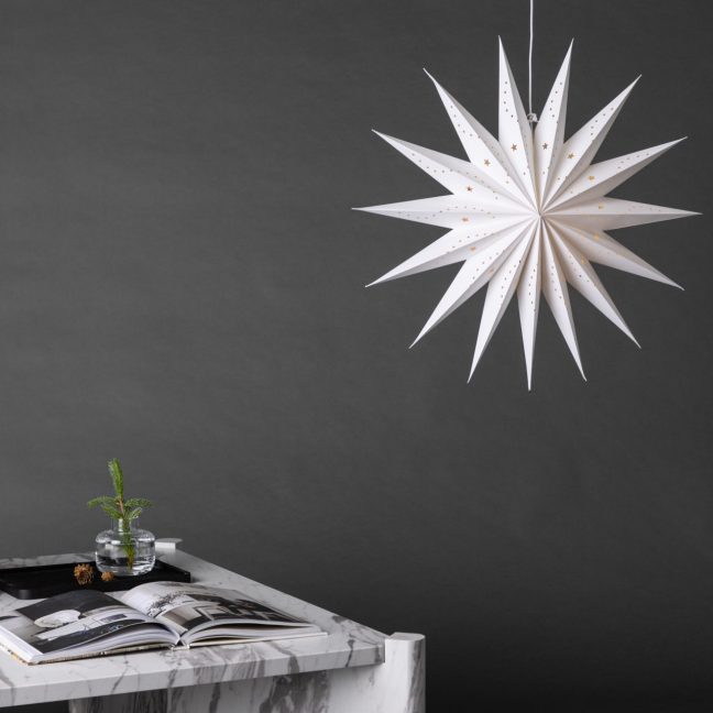 Rippvalgusti valge Lindvallen 60 cm