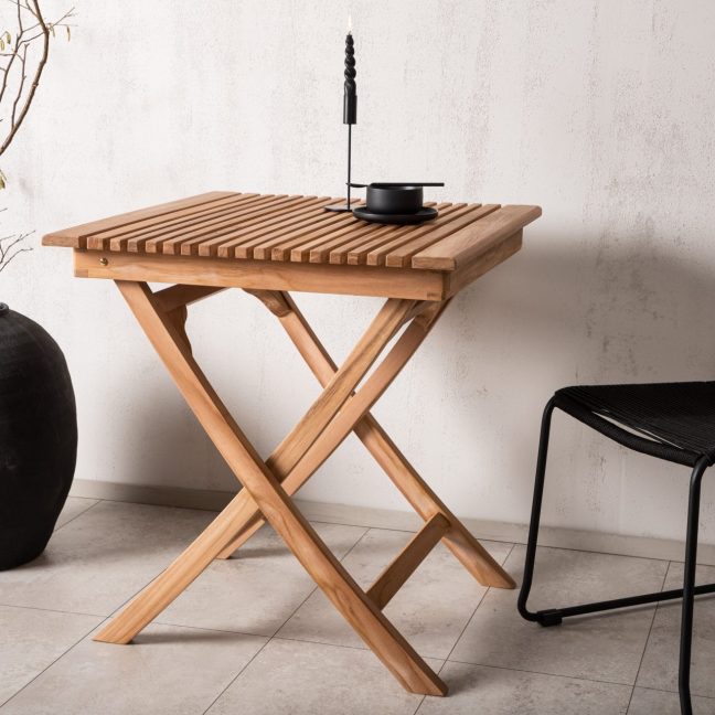 Puidust aialaud Ghana 70x70 cm Looduslik