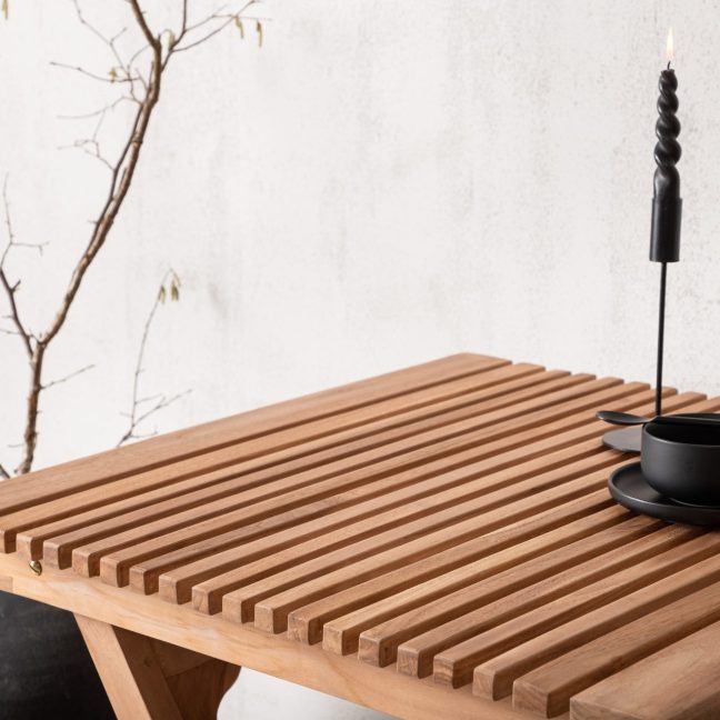 Puidust aialaud Ghana 70x70 cm Looduslik