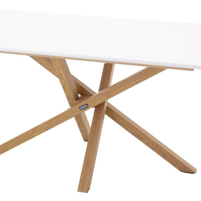 Valge söögilaud Piazza 180x90 cm