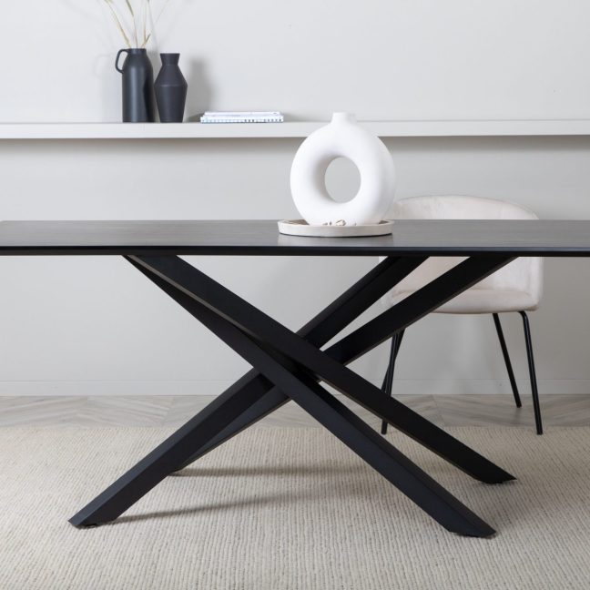 Must söögilaud Piazza 180x76x90 cm